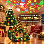 Portable LED Christmas Tree Projection Light USB Projector Holiday Decoration for Indoor Festive Atmosphere