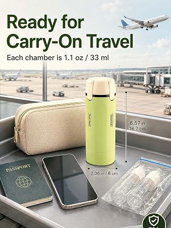 4-in-1 Refillable Plastic Travel Bottle Leak Proof Toiletry Container for Shampoo Lotion Luxury Durable