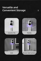 Wall‑Mount No‑Drill Smart Toothbrush Holder with UV Sterilization & Drying
